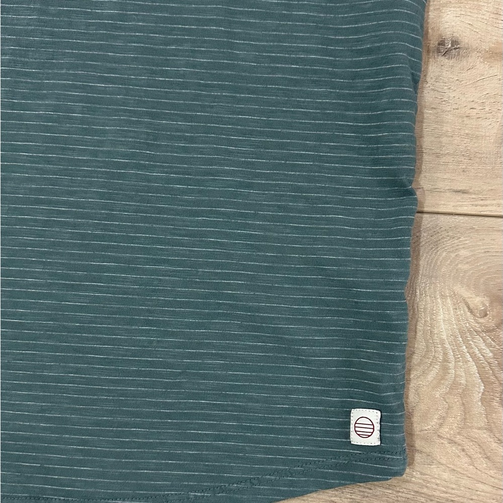 ✨NWOT✨ Marine Layer Teal Striped Short Sleeve Tee - Picture 3 of 5